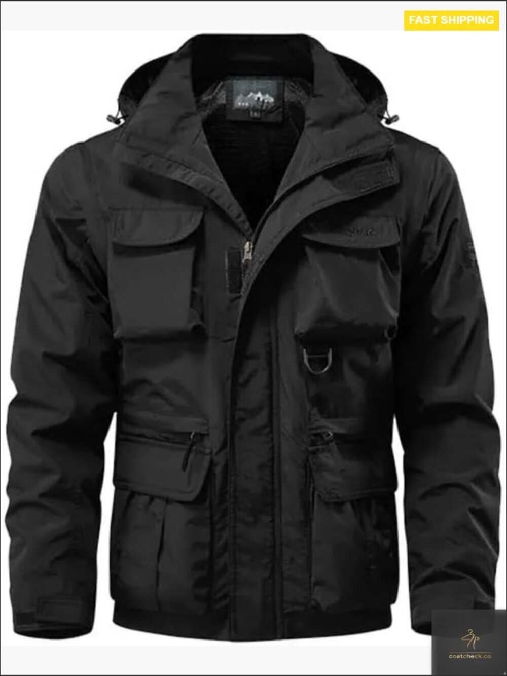 Men's Removable Sleeve Outdoor Jacket Windproof Water Resistant Multi Pocket